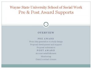 Wayne State University School of Social Work Pre