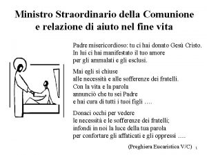 Ministro Straordinario della Comunione e relazione di aiuto