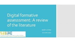 Digital formative assesssment A review of the literature