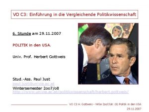 VO C 3 Einfhrung in die Vergleichende Politikwissenschaft