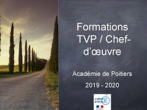 Formations TVP Chefduvre Acadmie de Poitiers 2019 2020