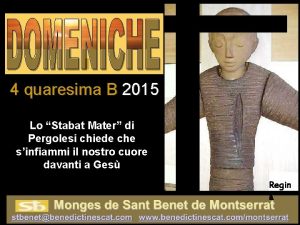 I 4 quaresima B 2015 Lo Stabat Mater