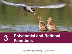 3 Polynomial and Rational Functions Copyright Cengage Learning 3 Polynomial and Rational Functions Copyright Cengage Learning