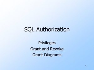 SQL Authorization Privileges Grant and Revoke Grant Diagrams