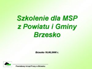 Szkolenie dla MSP z Powiatu i Gminy Brzesko