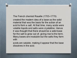 The French chemist Rouelle 1703 1770 created the