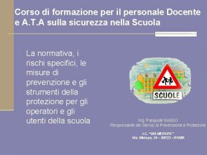 Corso di formazione per il personale Docente e