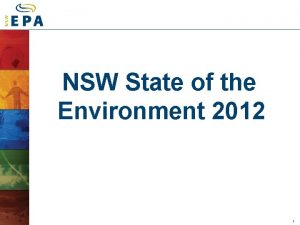 NSW State of the Environment 2012 1 NSW