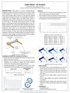 Cable Gland SC Analysis Nitin Pandey Hamza Saiger