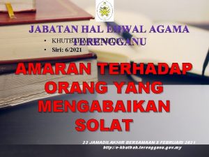 KHUTBAH MULTIMEDIA Siri 62021 AMARAN TERHADAP ORANG YANG