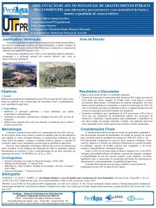 IMPLANTAO DE APA NO MANANCIAL DE ABASTECIMENTO PBLICO