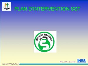 PLAN DINTERVENTION SST FORL SST CVZ mai 2001