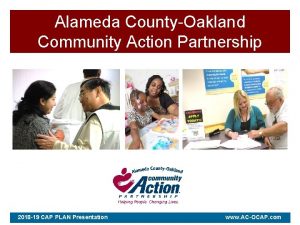 Alameda CountyOakland Community Action Partnership 2018 19 CAP