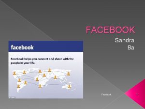 FACEBOOK Sandra 9 a Facebook 1 Sisukord Tutvustus