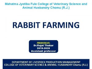 Mahatma Jyotiba Fule College of Veterinary Science and