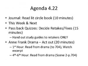 Agenda 4 22 Journal Read lit circle book