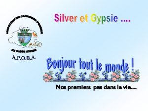 Nos premiers pas dans la vie Silver qui