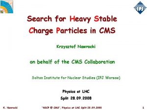 Search for Heavy Stable Charge Particles in CMS