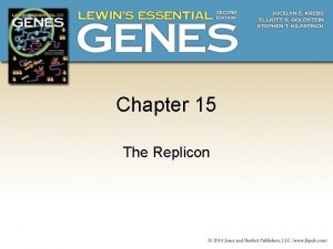 Chapter 15 The Replicon 15 1 Introduction The