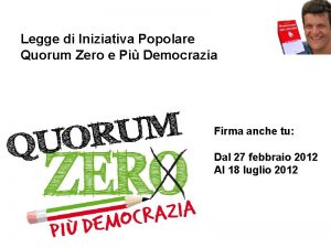 Legge di Iniziativa Popolare Quorum Zero e Pi