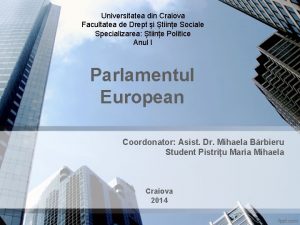 Universitatea din Craiova Facultatea de Drept i tiine