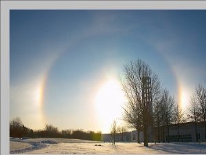 Sun dogs or mock suns are technically called