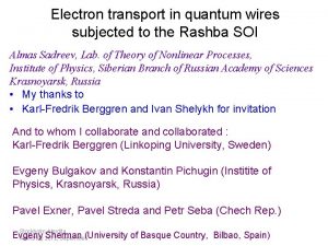 Electron transport in quantum wires subjected to the
