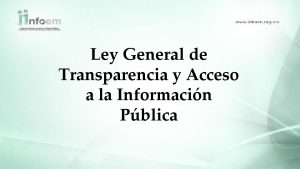 Ley General de Transparencia y Acceso a la