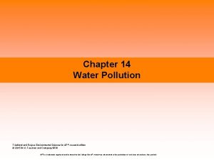 Chapter 14 Water Pollution Friedland Relyea Environmental Science