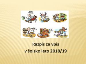 Razpis za vpis v olsko leto 201819 VSI