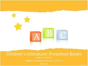 Childrens Literature Preschool Books Janine D Jamison Childrens
