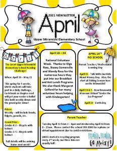 2021 NEWSLETTER Upper Miramichi Elementary School April 18