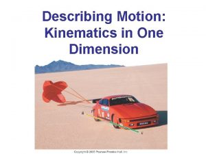 Describing Motion Kinematics in One Dimension Sub units