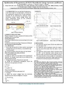 Optimization of the geometry of MEMS Piezoelectric Energy