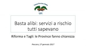 Basta alibi servizi a rischio tutti sapevano Riforma