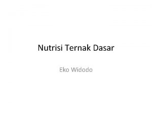 Nutrisi Ternak Dasar Eko Widodo Mineral Pandangan Nutrisi