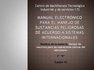 Centro de Bachillerato Tecnolgico industrial y de servicios