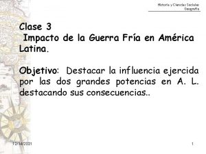 Historia y Ciencias Sociales Geografa Clase 3 Impacto