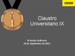 Claustro Universitario IX III Sesin Ordinaria 10 de