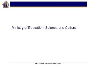 Ministry of Education Science and Culture Nafn fyrirlestrar