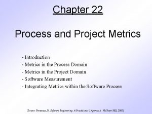 Chapter 22 Process and Project Metrics Introduction Metrics