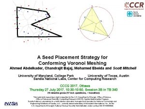 A Seed Placement Strategy for Conforming Voronoi Meshing