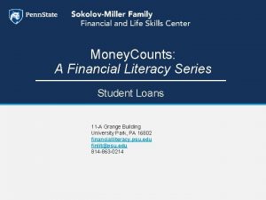 Money Counts A Financial Literacy Series Student Loans