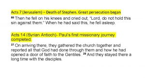 Acts 7 Jerusalem Death of Stephen Great persecution
