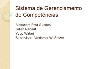 Sistema de Gerenciamento de Competncias Alexandre Pitta Guedes