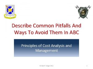 Describe Common Pitfalls And Ways To Avoid Them