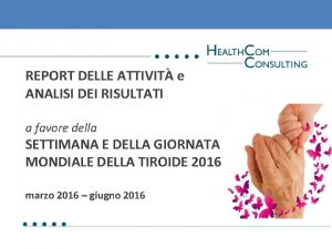 REPORT DELLE ATTIVIT e ANALISI DEI RISULTATI a