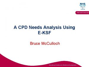 Allied Health Professionals A CPD Needs Analysis Using