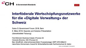 EGovernmentStandards animiert Interfderale Wertschpfungsnetzwerke fr die Digitale Verwaltung