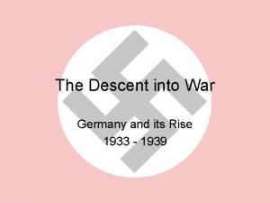 The Descent into War Germany and its Rise